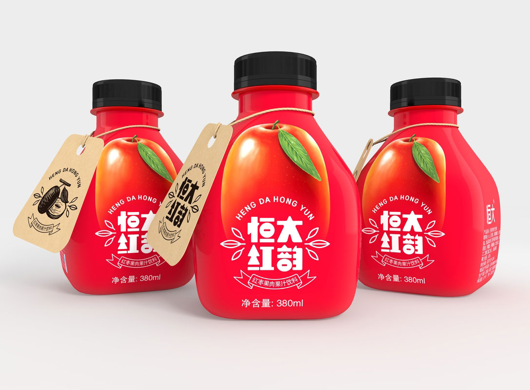 恒大红韵枣汁饮料Logo包装设计